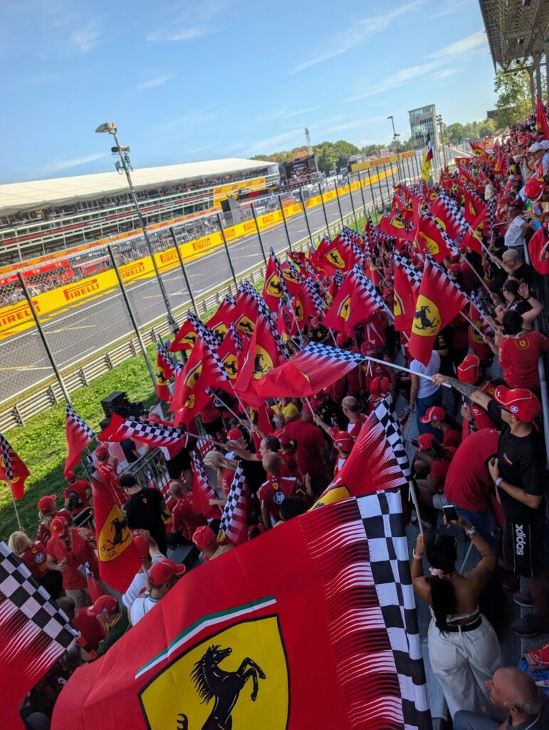 Motorsports Tours view from the Monza grandstands